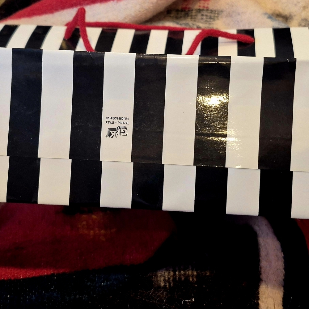 Vintage Valentino Black and White Striped Shopping  Bag TESSUTI - Picture 5 of 8